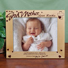 Engraved Godparent Wood Picture Frame